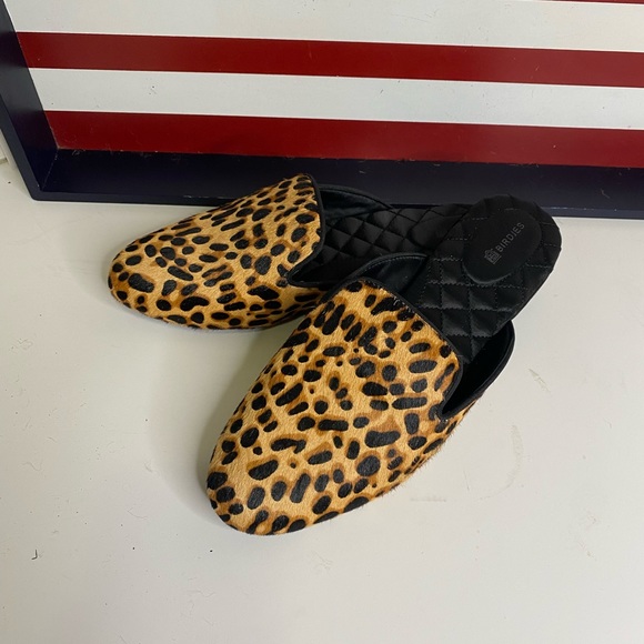 Women’s Shoes Birdies Cheetah Calf Hair The Phoebe Mules Slides Shoes Size 8 - Picture 3 of 6